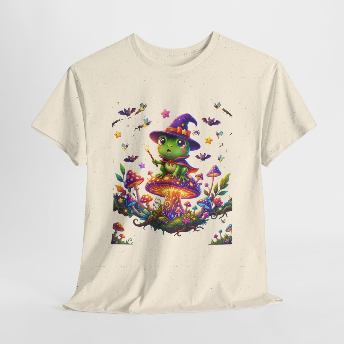 Cute Witch Frog T‑Shirt — Magical Mushroom Halloween Tee