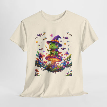 Cute Witch Frog T‑Shirt — Magical Mushroom Halloween Tee