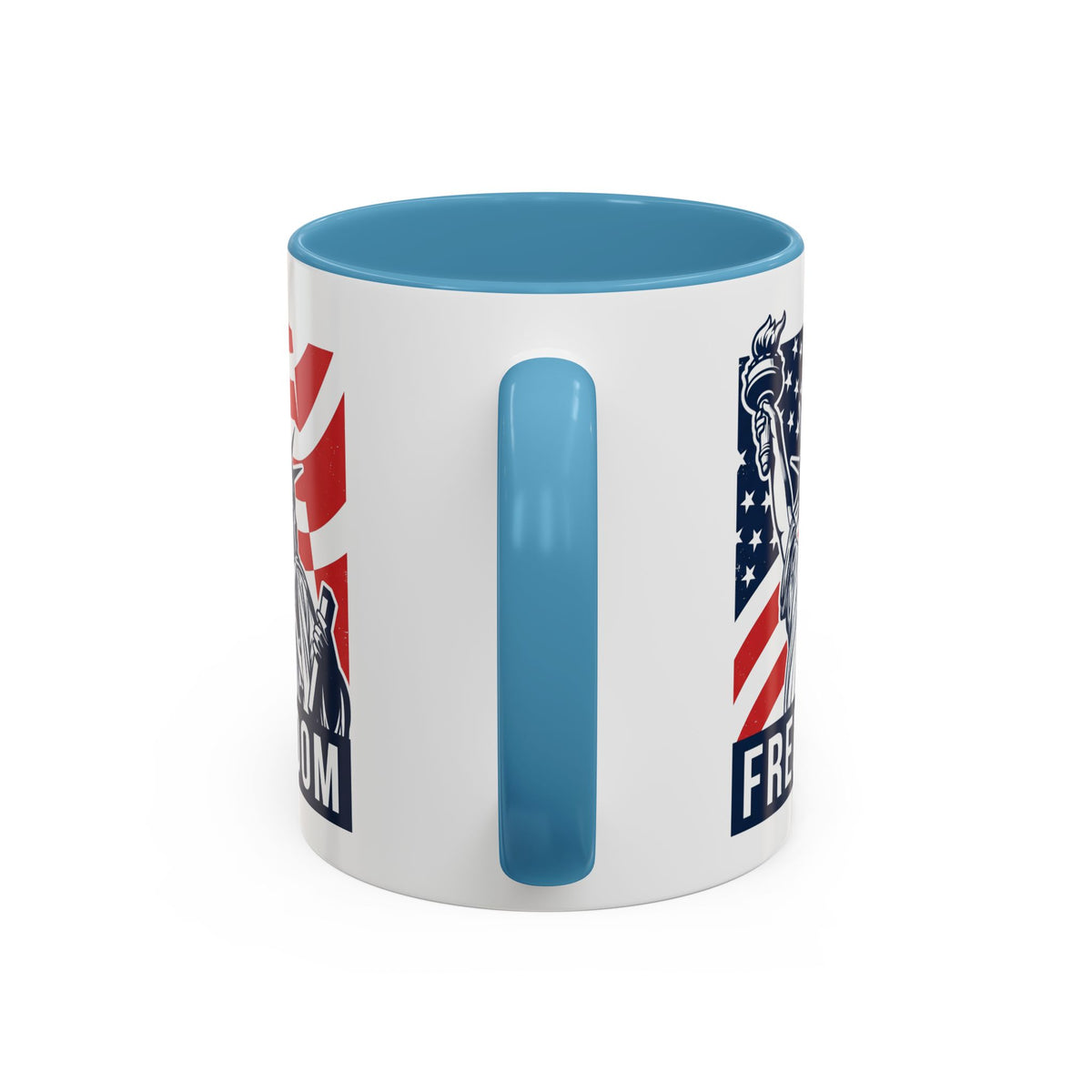 Freedom Statue Accent Coffee Mug — Patriotic Liberty 11/15oz