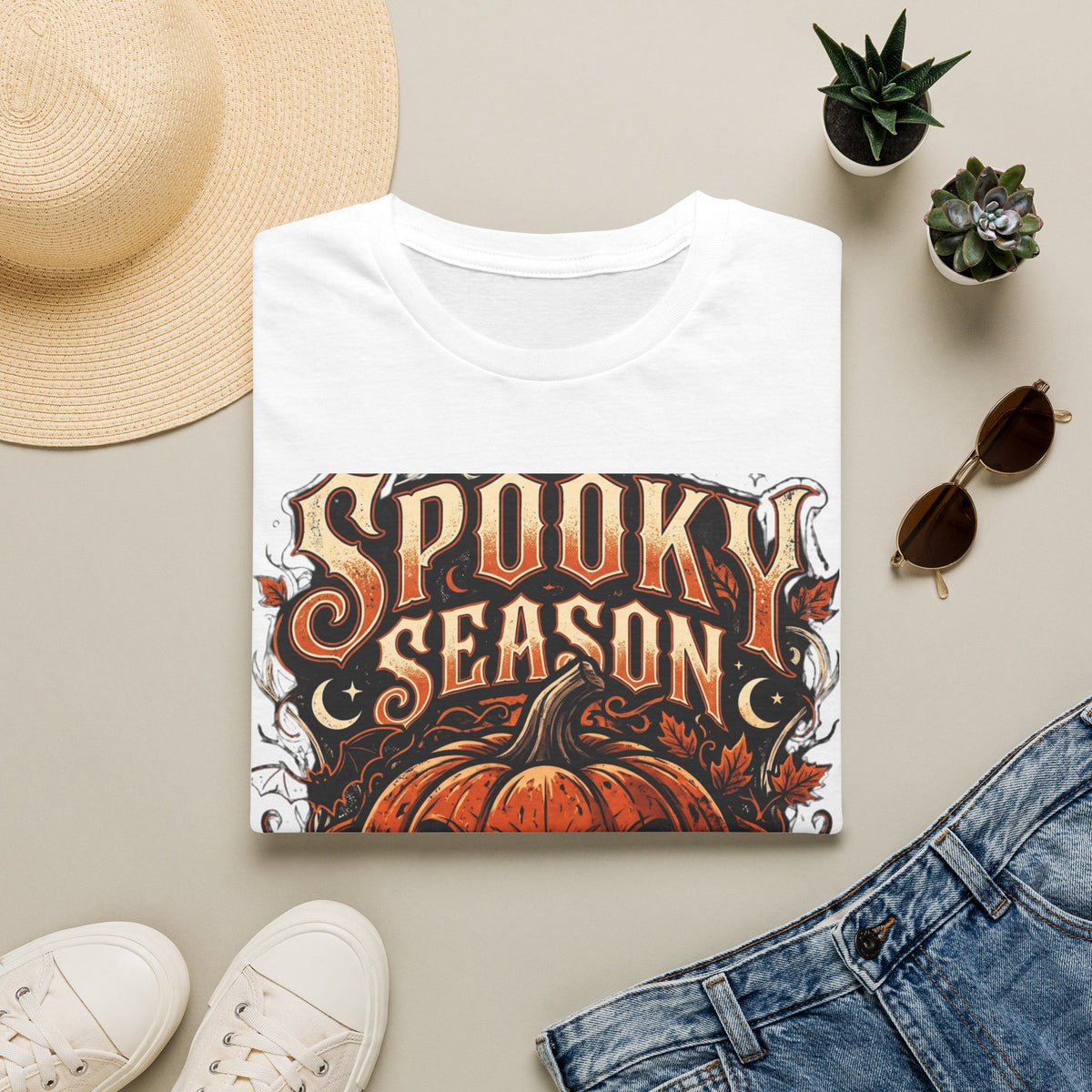 Spooky Season T-Shirt — Vintage Jack-O'-Lantern Halloween Tee