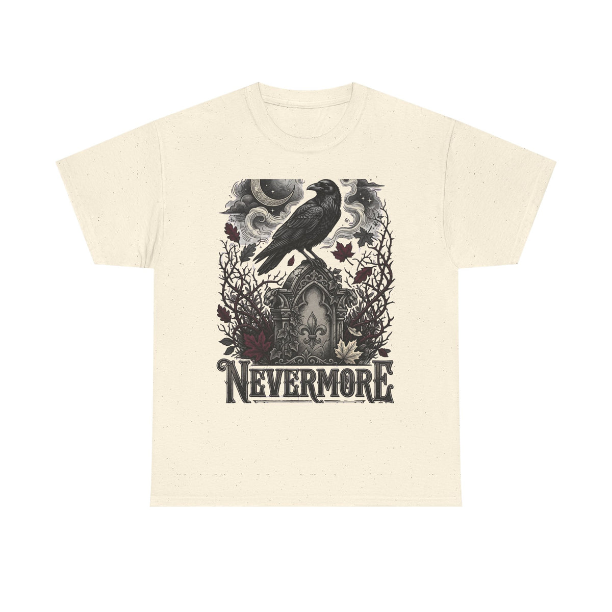 Nevermore Raven T-Shirt — Gothic Edgar Allan Poe Tribute Tee