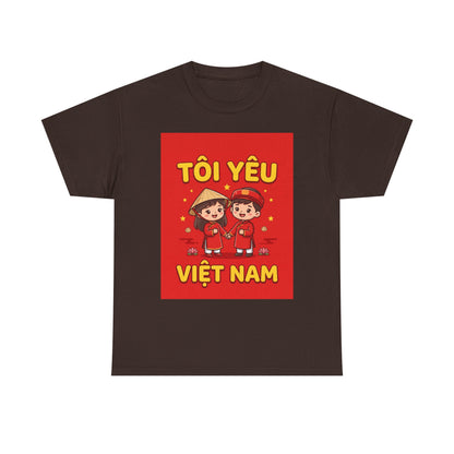 T-Shirt - "Tôi Yêu Việt Nam" Cute Couple Vietnam Pride Tee