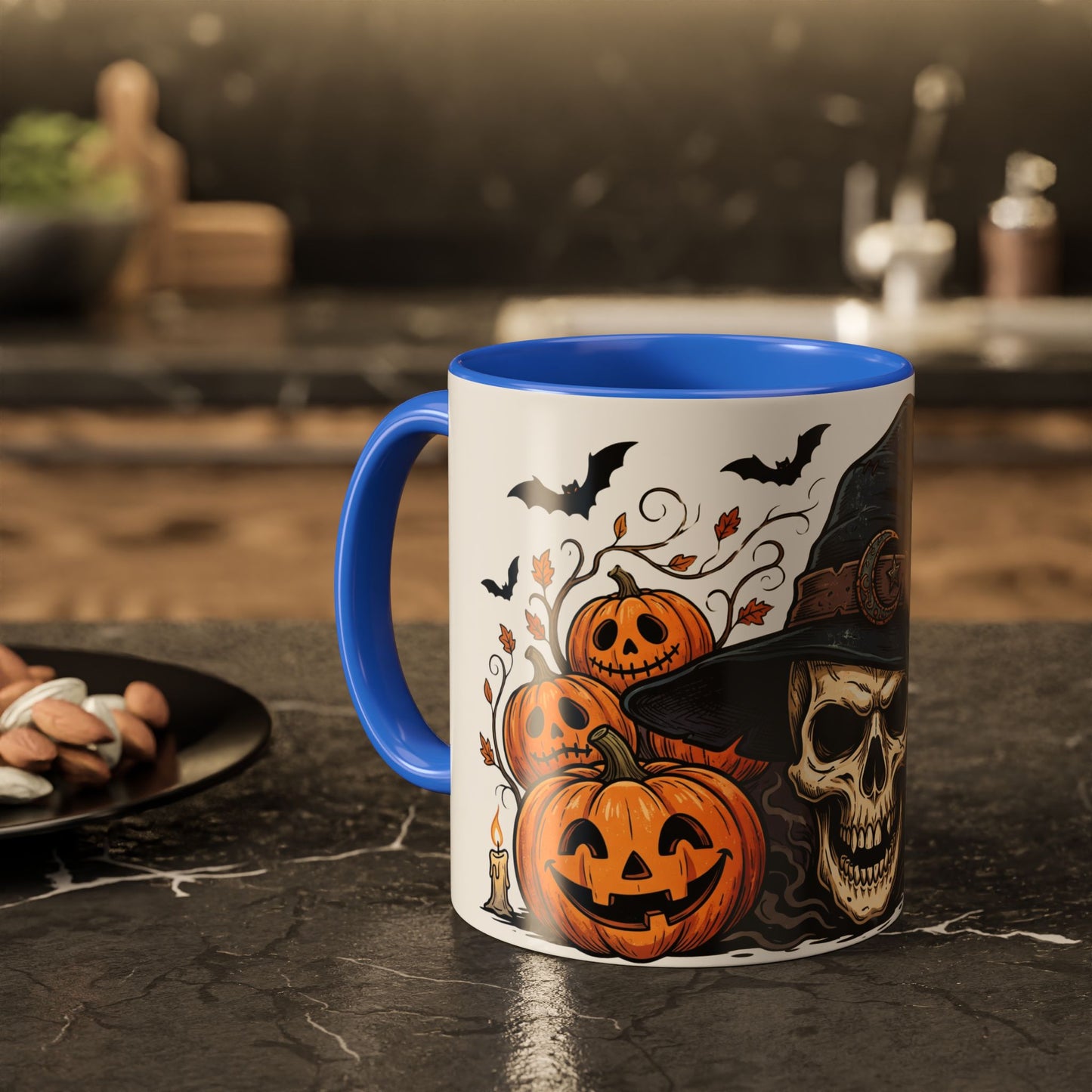 Halloween Skull & Jack-o'-Lantern Mug (11oz/15oz)