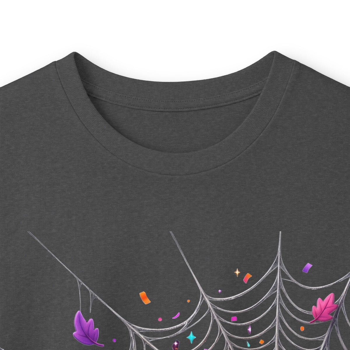 Halloween Pumpkin Spiderweb Long Sleeve Tee