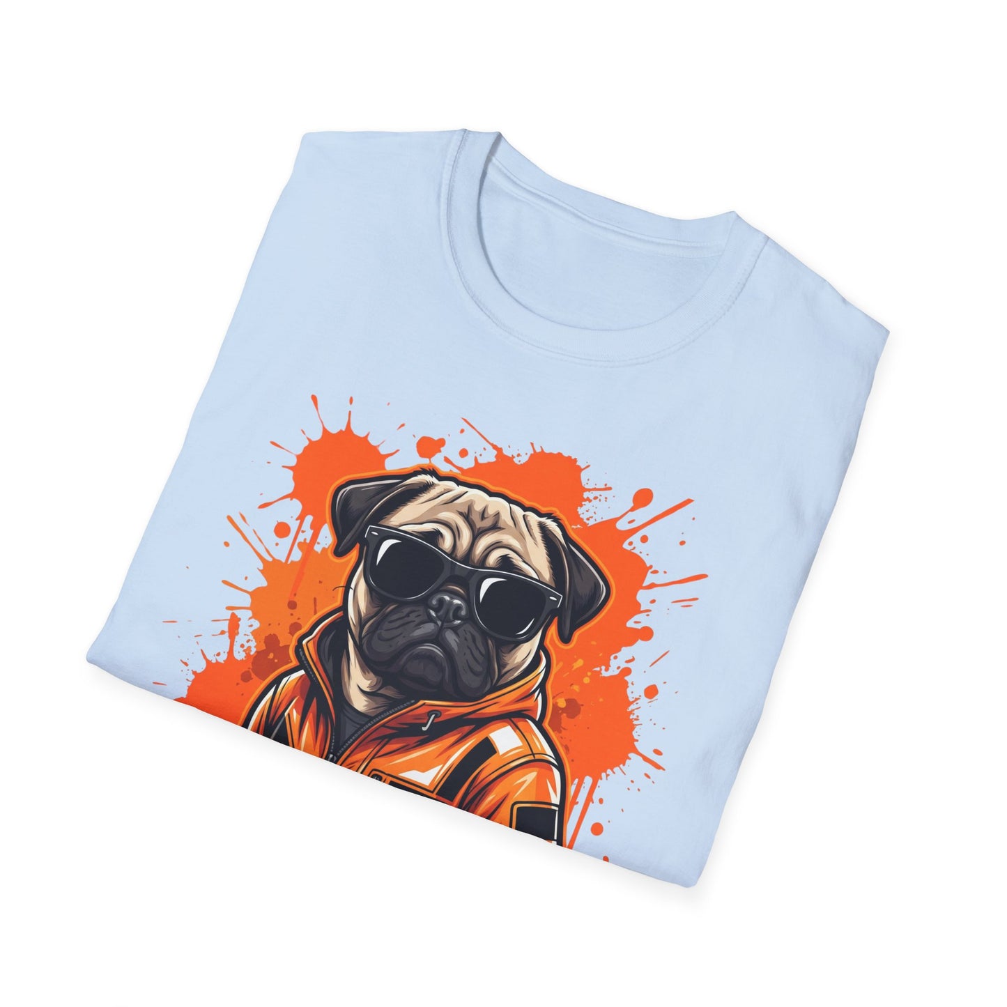 Cool Dog T-Shirt — Pug with Sunglasses Graphic Tee