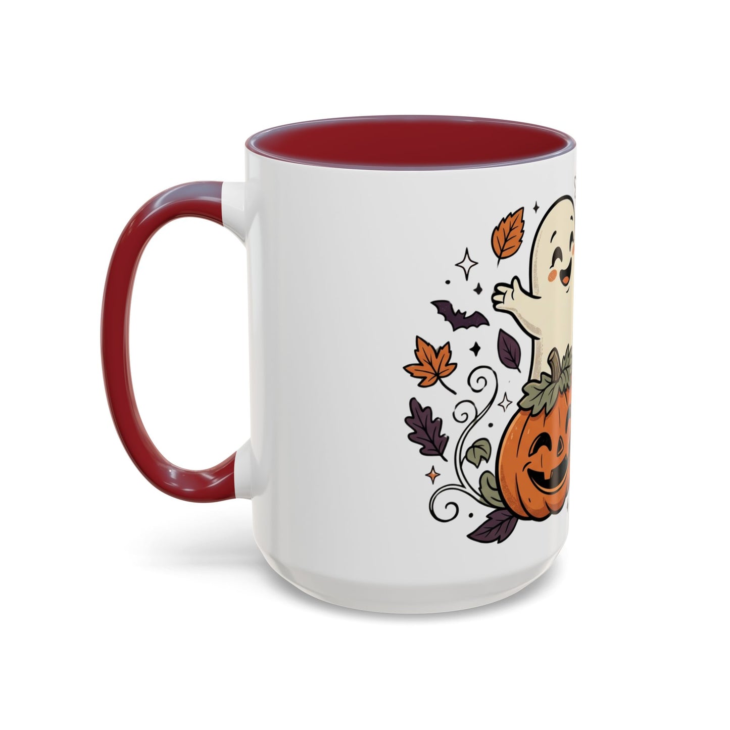 Halloween Ghosts & Pumpkins Coffee Mug — Cute Spooky Accent Mug (11/15oz)