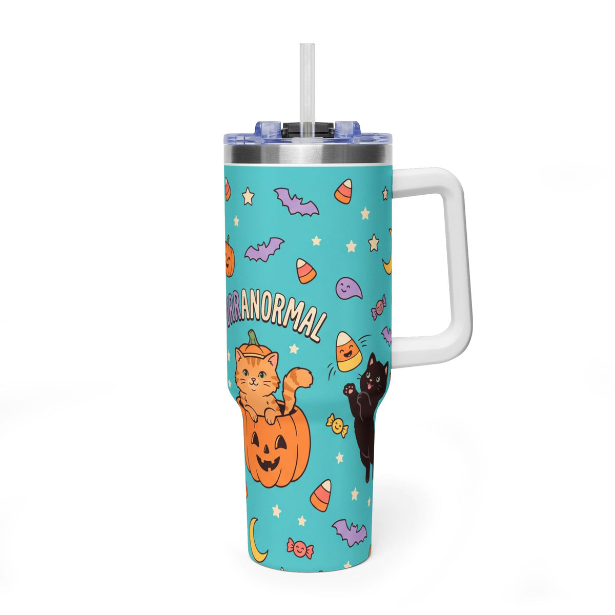Purranormal Halloween Cat 40oz Thermal Tumbler