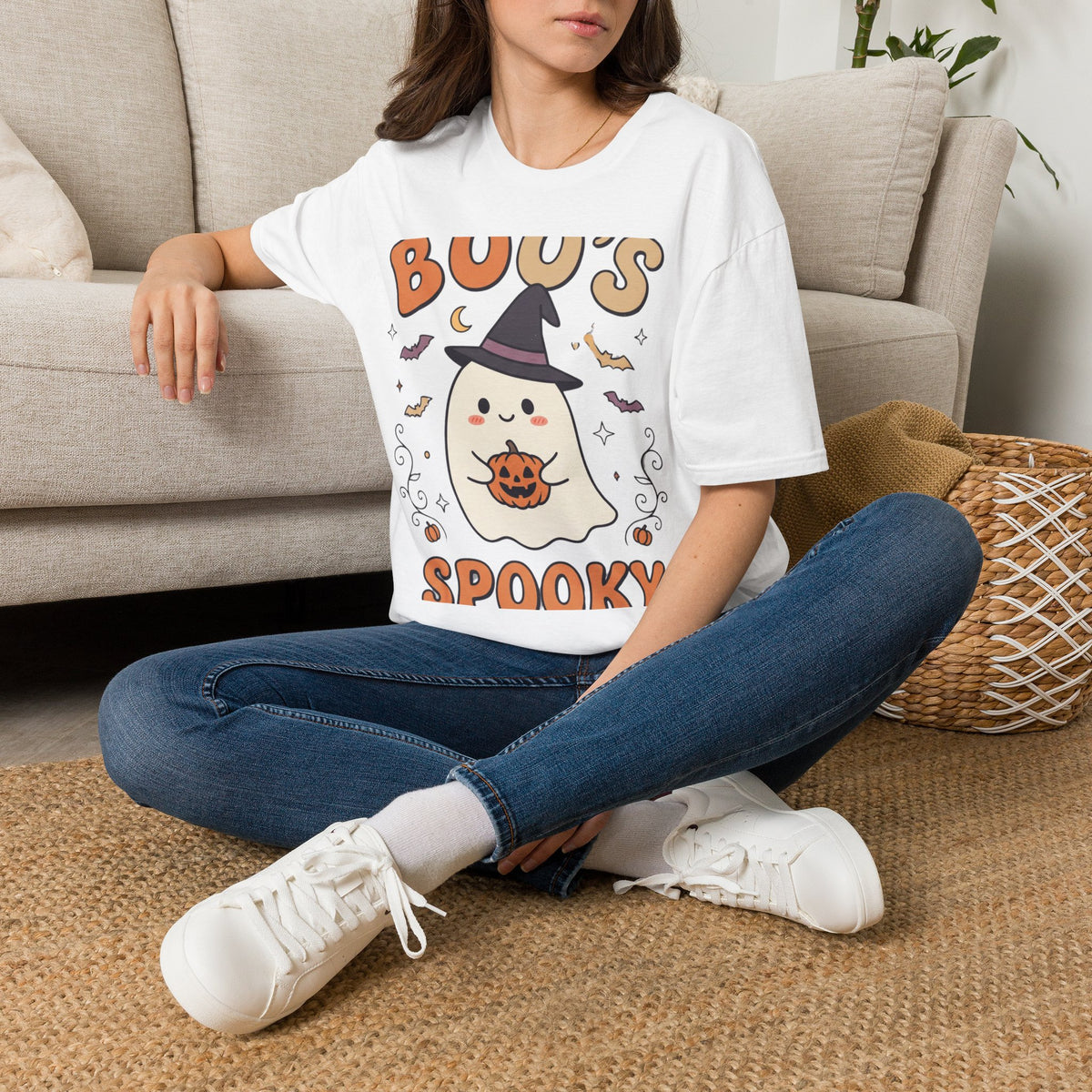 Halloween Ghost T-Shirt — "Boo's Spooky" Cute Witch Ghost Graphic