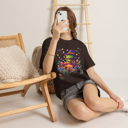 Cute Witch Frog T‑Shirt — Magical Mushroom Halloween Tee