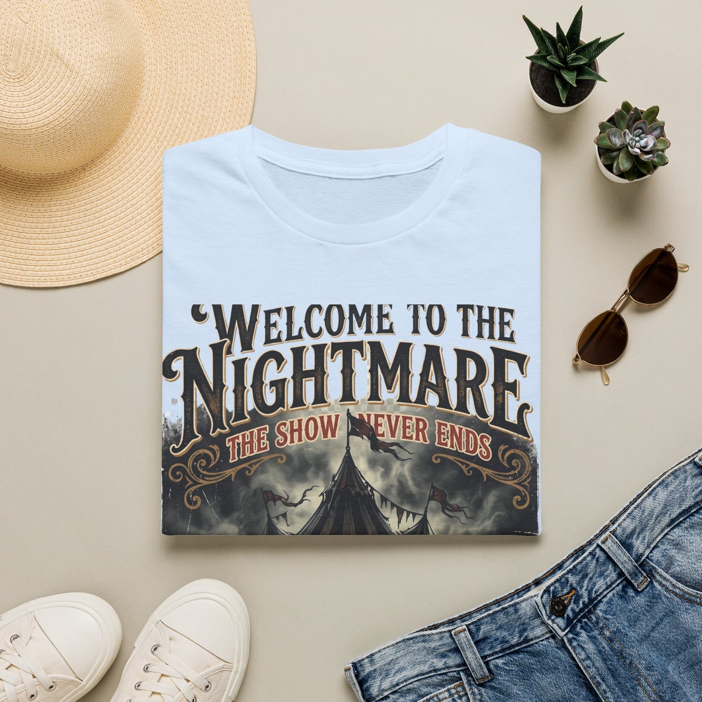Welcome to the Nightmare T-Shirt — Horror Carnival Graphic Tee