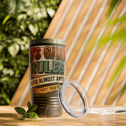 20oz Tumbler – Dad’s Garage Rules Coffee Travel Cup