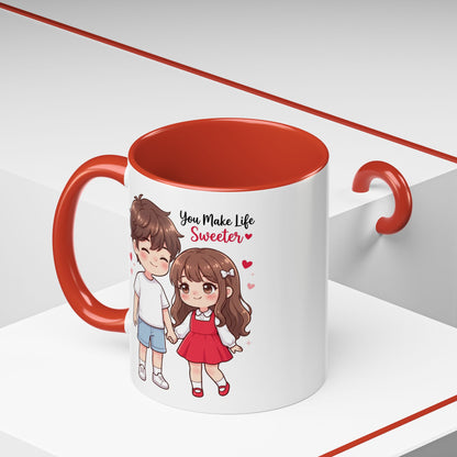 You Make Life Sweeter Couple Coffee Mug
