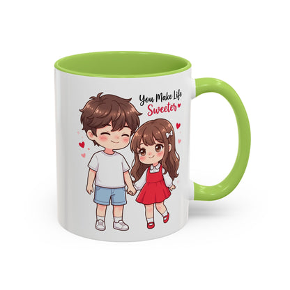 You Make Life Sweeter Couple Coffee Mug