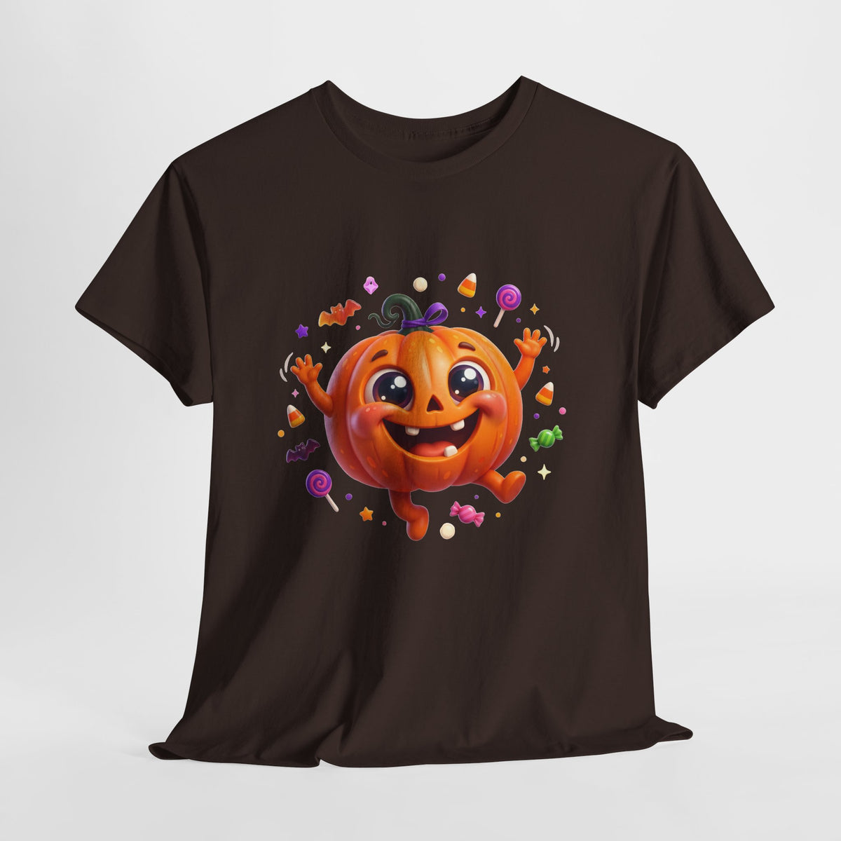 Halloween Pumpkin T‑Shirt — Happy Jack-O'-Lantern Candy Graphic Tee