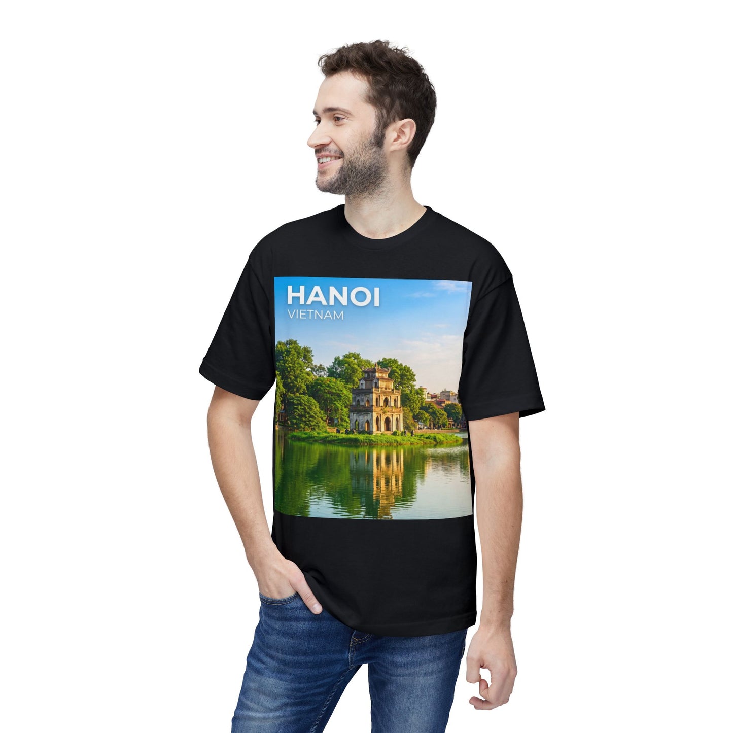 Hanoi Vietnam Travel T-Shirt – Hoan Kiem Lake Temple Photo Tee