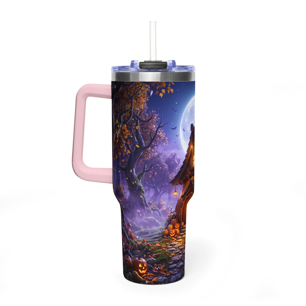 40oz Halloween Haunted Cottage Vacuum Tumbler