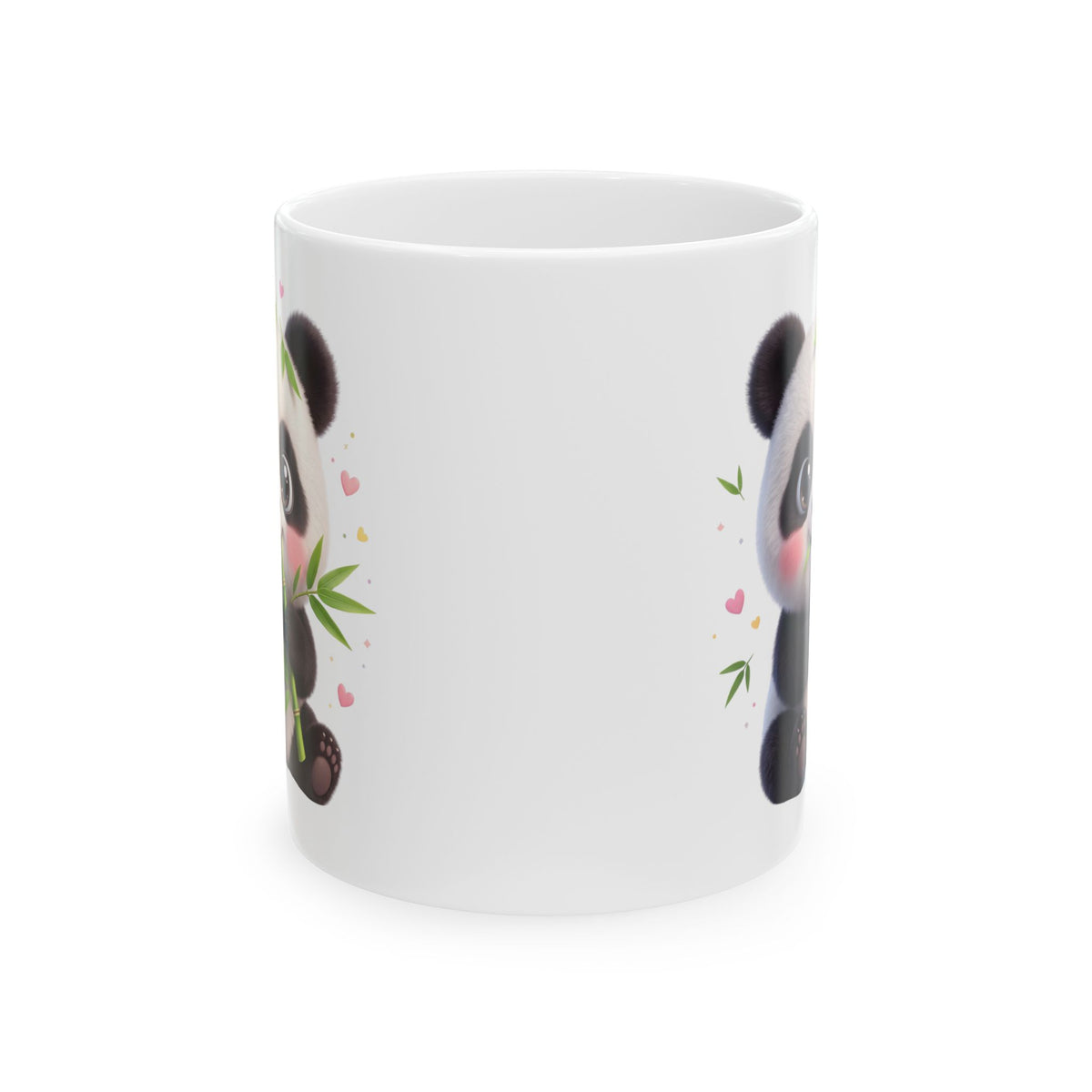 Cute Panda Ceramic Mug - Kawaii Bamboo Lover Coffee Cup (11oz & 15oz)