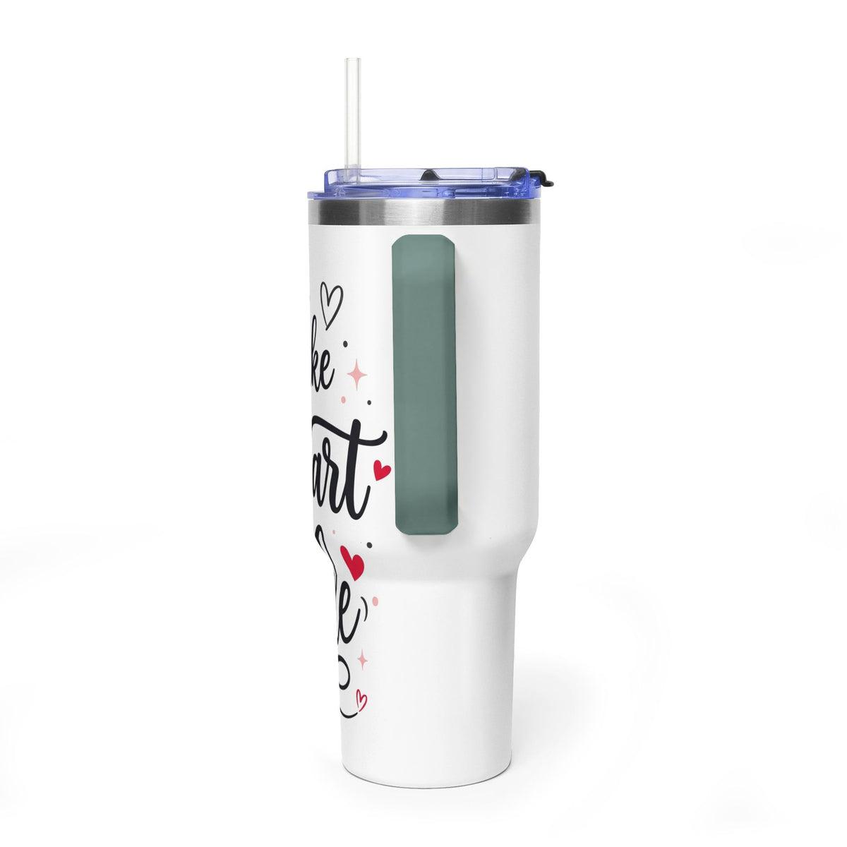 40oz Love-Themed Thermal Tumbler with Handle