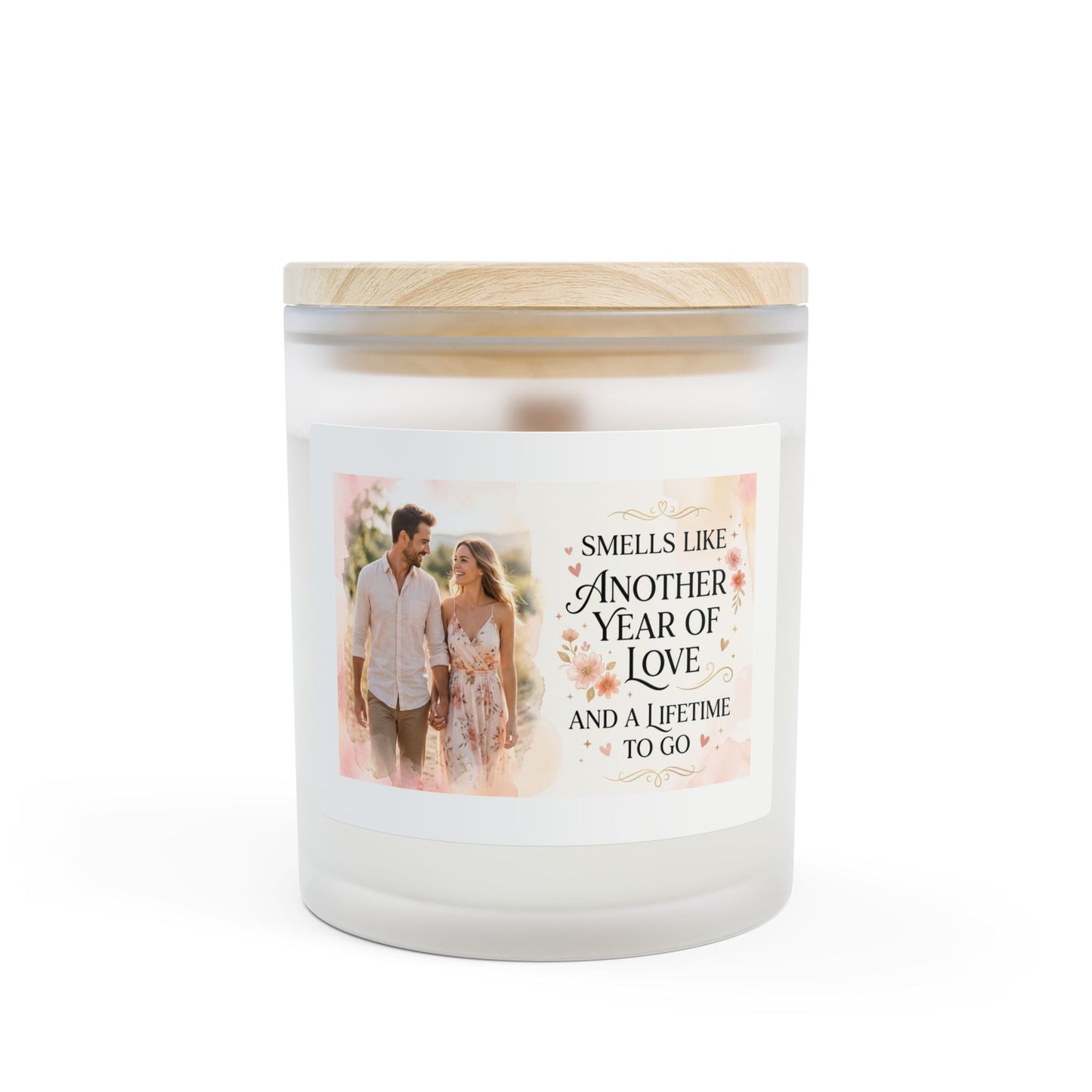 Anniversary Scented Candle — "Smells Like Another Year of Love" Frosted 11oz