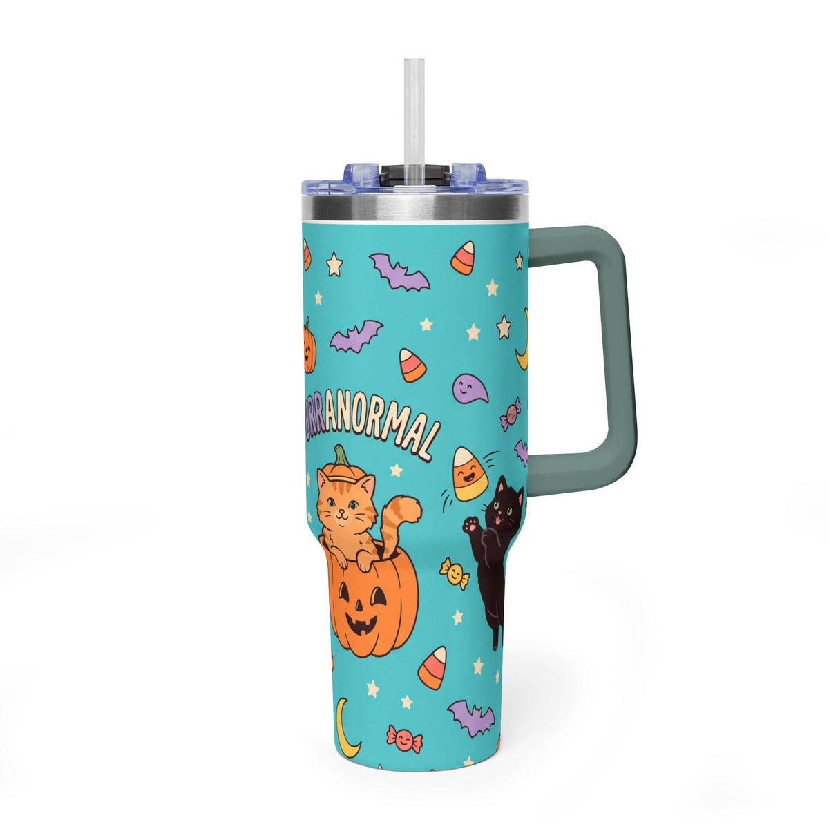 Purranormal Halloween Cat 40oz Thermal Tumbler