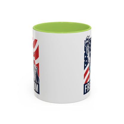 Freedom Statue Accent Coffee Mug — Patriotic Liberty 11/15oz