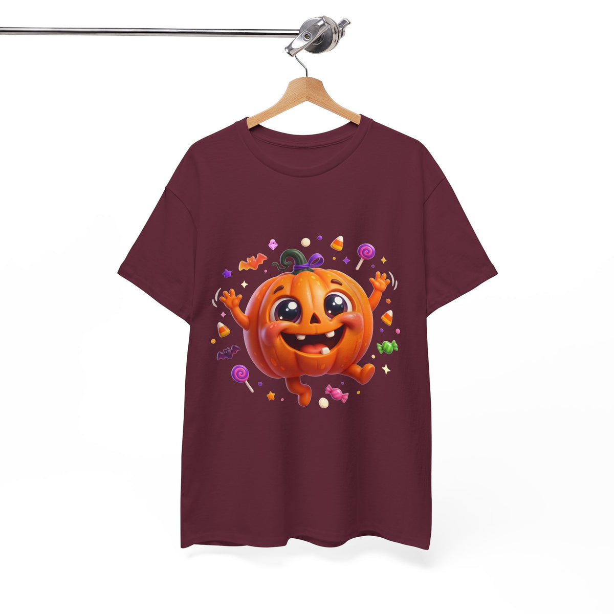 Halloween Pumpkin T‑Shirt — Happy Jack-O'-Lantern Candy Graphic Tee