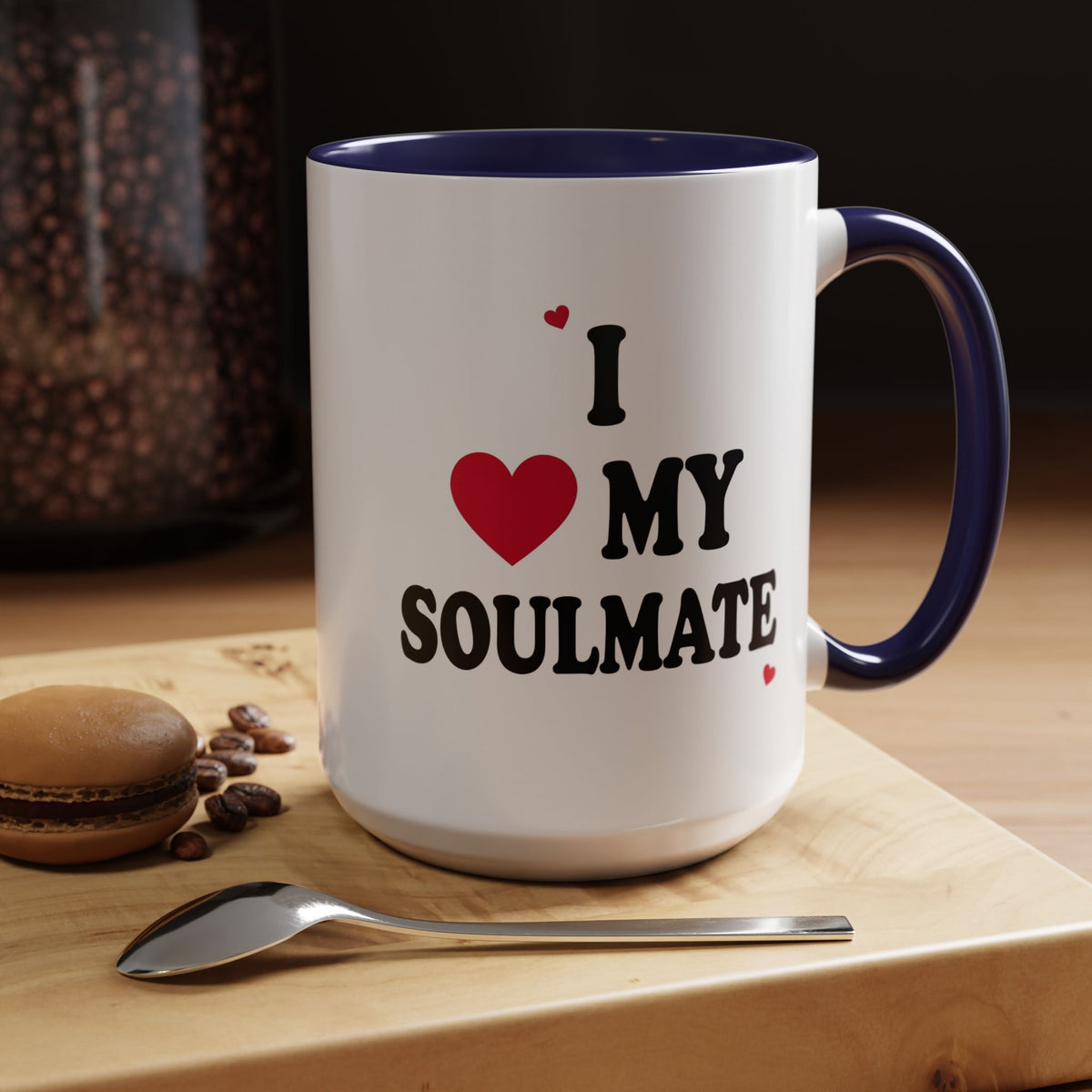I Love My Soulmate Accent Coffee Mug