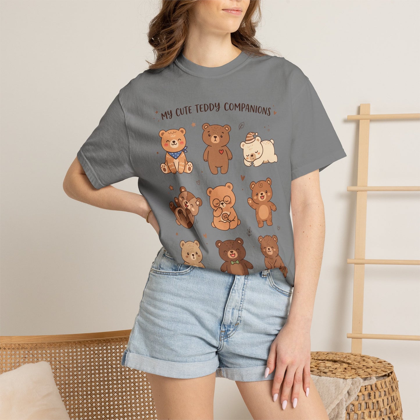 T-Shirt — Cute Teddy Companions Graphic Tee ("My Cute Teddy Companions — Little Warm & Cozy Friends")