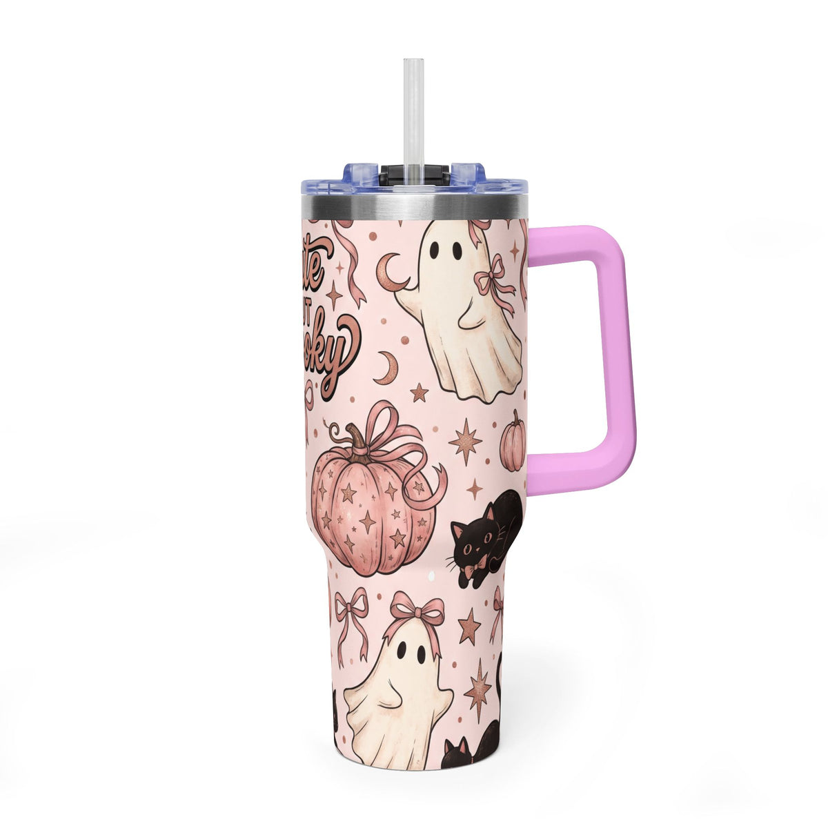 Cute But Spooky Ghosts & Pumpkins 40oz Tumbler