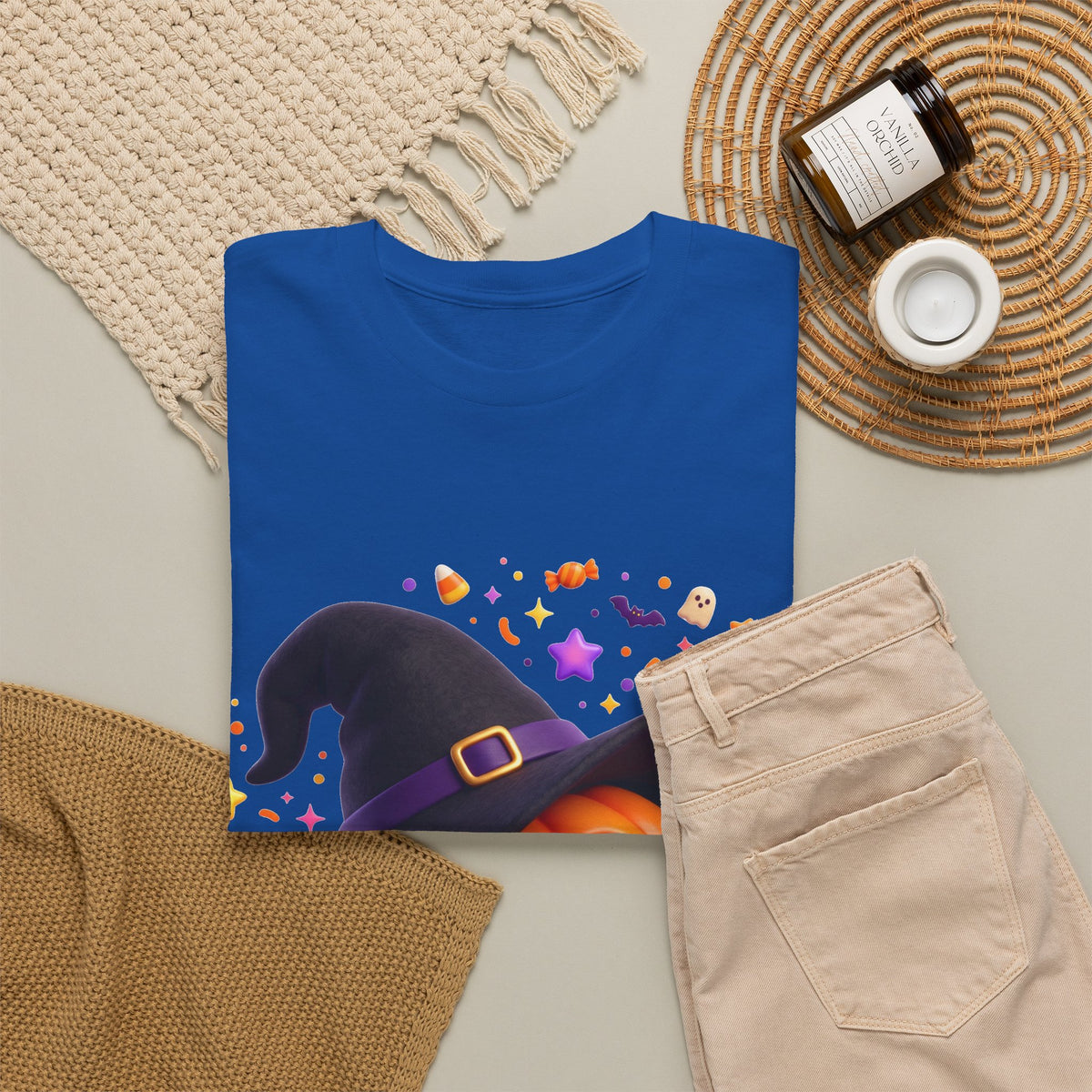 Pumpkin Witch T-Shirt — Cute Halloween Jack-o'-Lantern with Witch Hat