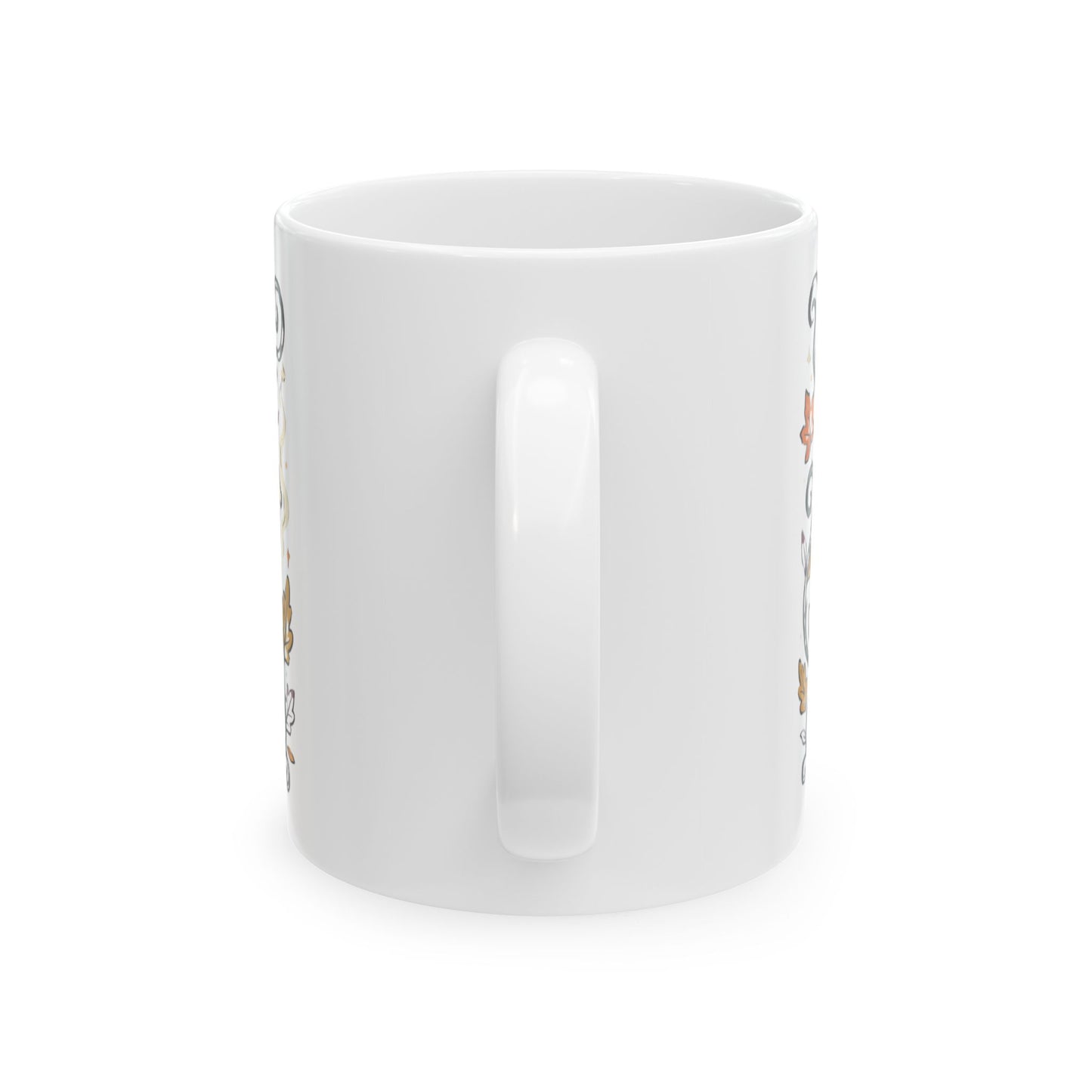 Halloween Pumpkin & Ghost Ceramic Mug — Cute Spooky Fall Coffee Cup (11oz/15oz)