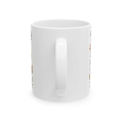 Halloween Pumpkin & Ghost Ceramic Mug — Cute Spooky Fall Coffee Cup (11oz/15oz)