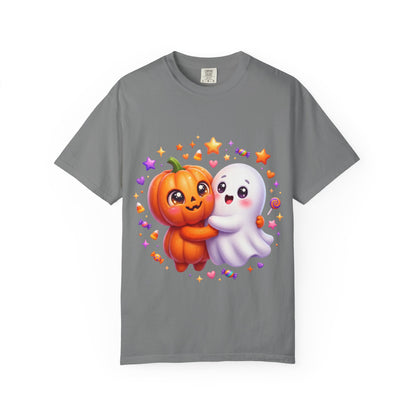 Halloween Pumpkin & Ghost T-Shirt — Cute Spooky Friends Graphic Tee