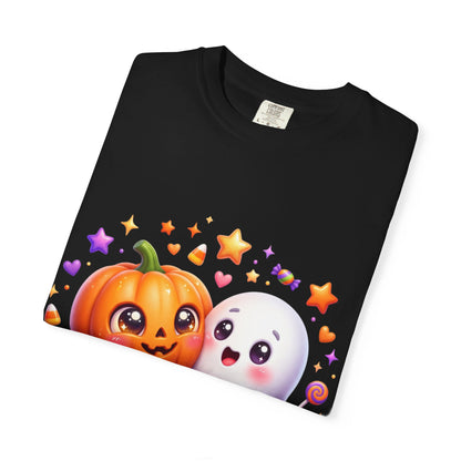 Halloween Pumpkin & Ghost T-Shirt — Cute Spooky Friends Graphic Tee