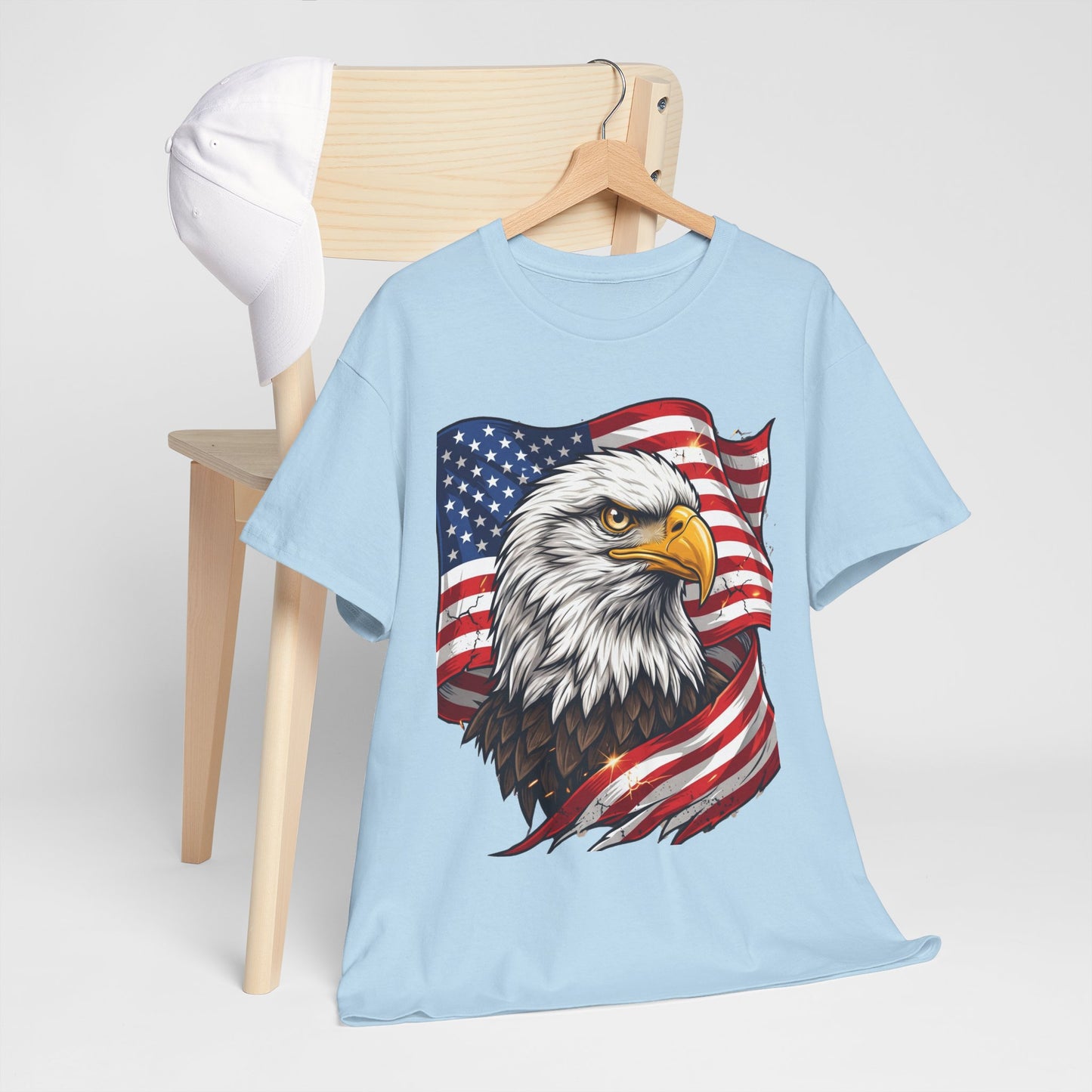 Patriotic Eagle T-Shirt – American Flag Bald Eagle Graphic Tee