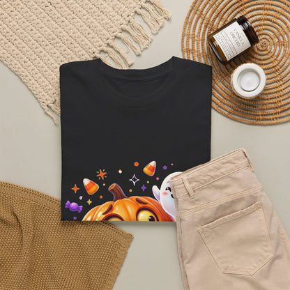 Halloween Pumpkin & Friendly Ghost T-Shirt