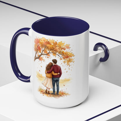 Autumn Couple Under Tree Coffee Mug