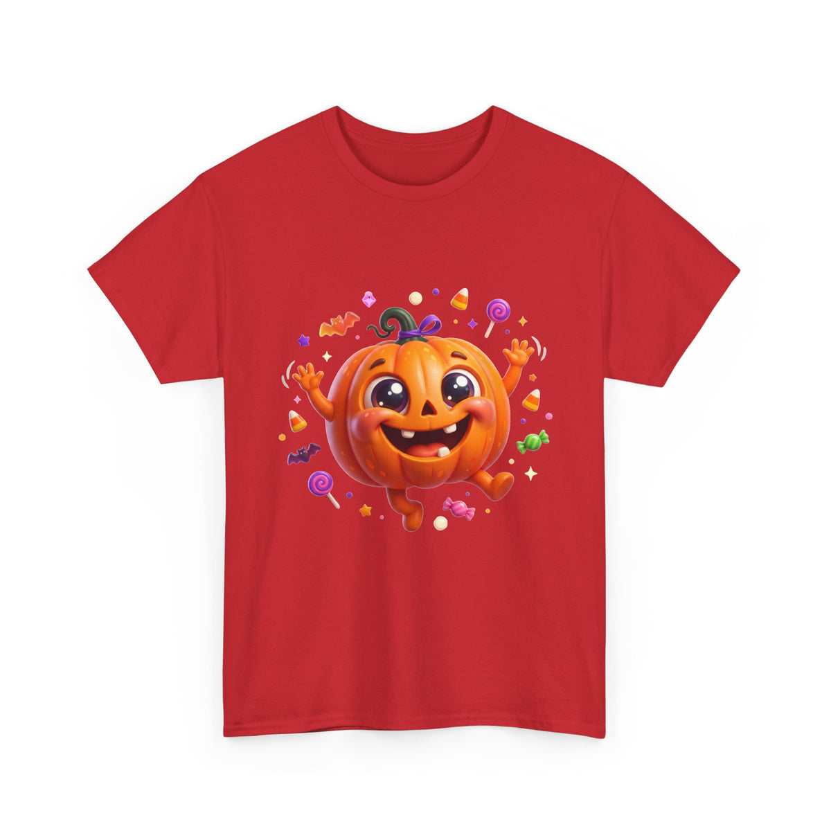 Halloween Pumpkin T‑Shirt — Happy Jack-O'-Lantern Candy Graphic Tee
