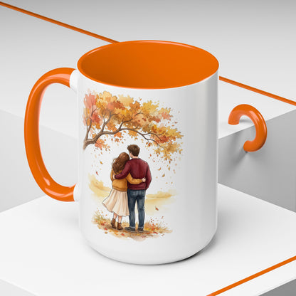 Autumn Couple Under Tree Coffee Mug