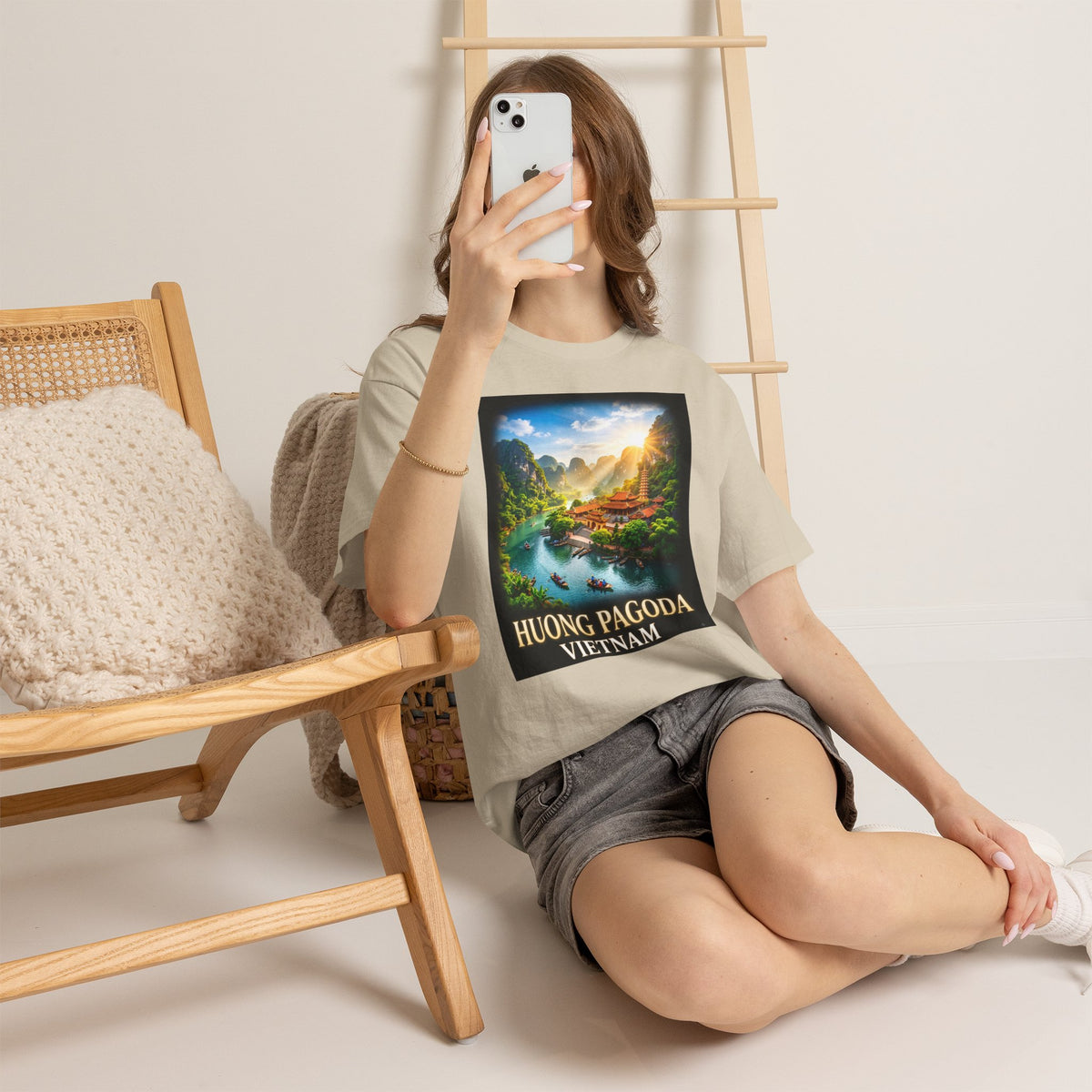 Huong Pagoda Vietnam Tee — Scenic Travel Poster T-Shirt
