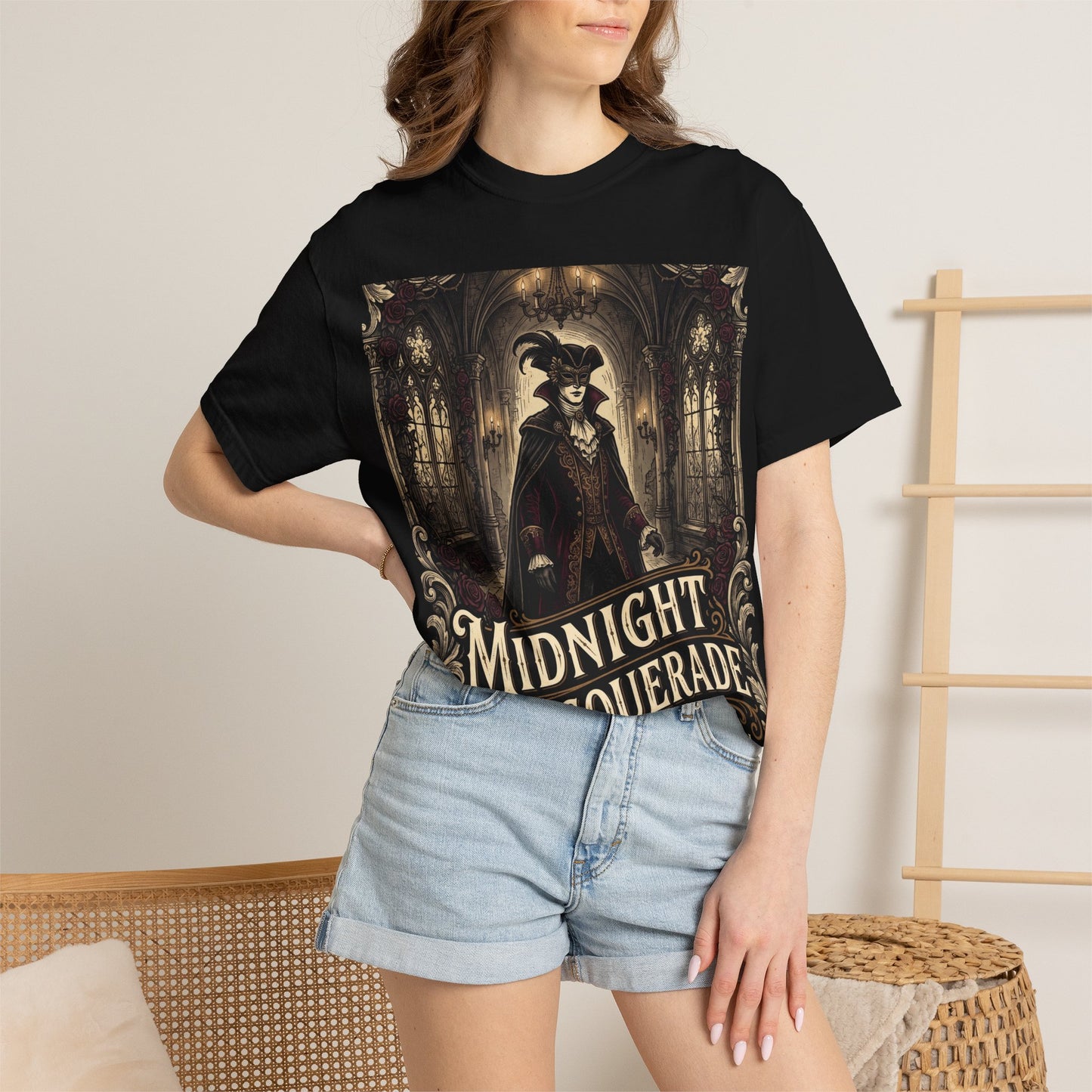 Midnight Masquerade T‑Shirt — Gothic Masquerade Ball Design