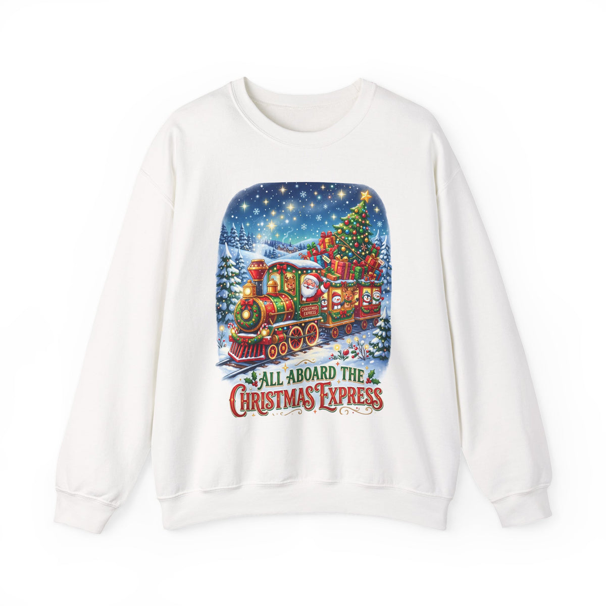 Christmas Express Crewneck Sweatshirt — All Aboard the Christmas Express Holiday Sweatshirt