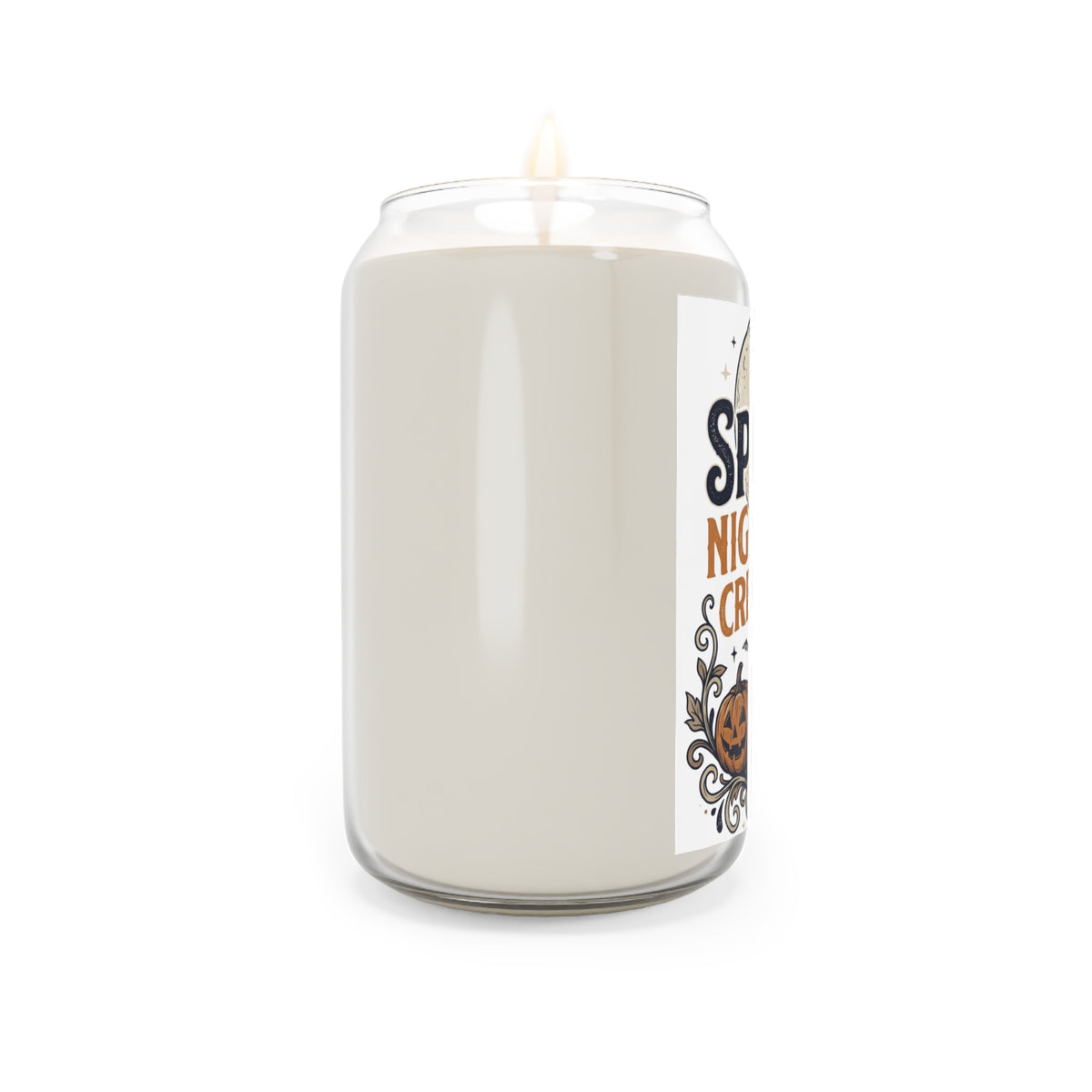 Spooky Night Crew Soy Candle — Halloween Pumpkin & Skeleton Jar (13.75 oz)