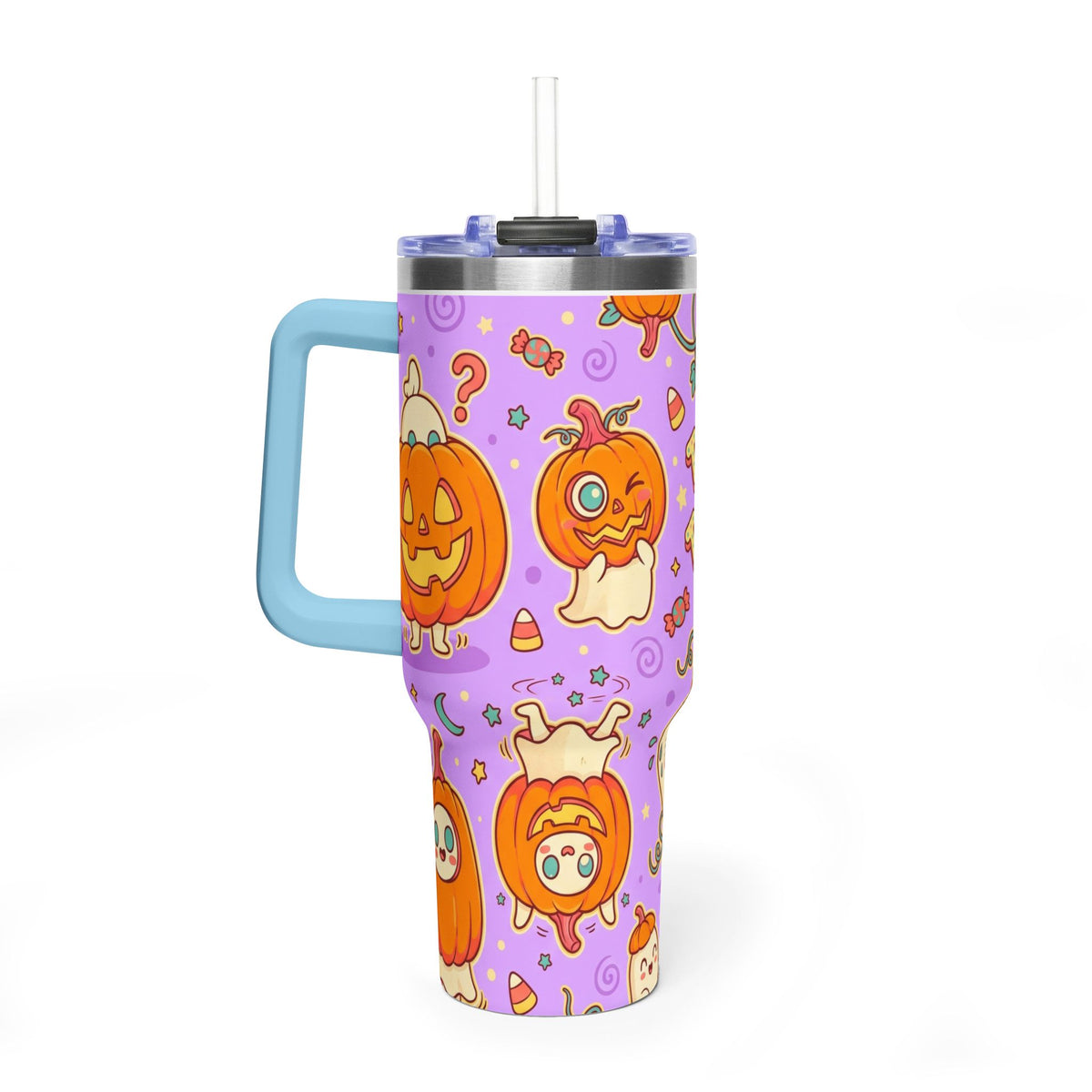 Too Cute to Spook Halloween Pumpkin Ghost 40oz Tumbler