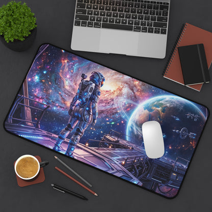 Space Explorer Desk Mat — Astronaut Galaxy Mouse Pad
