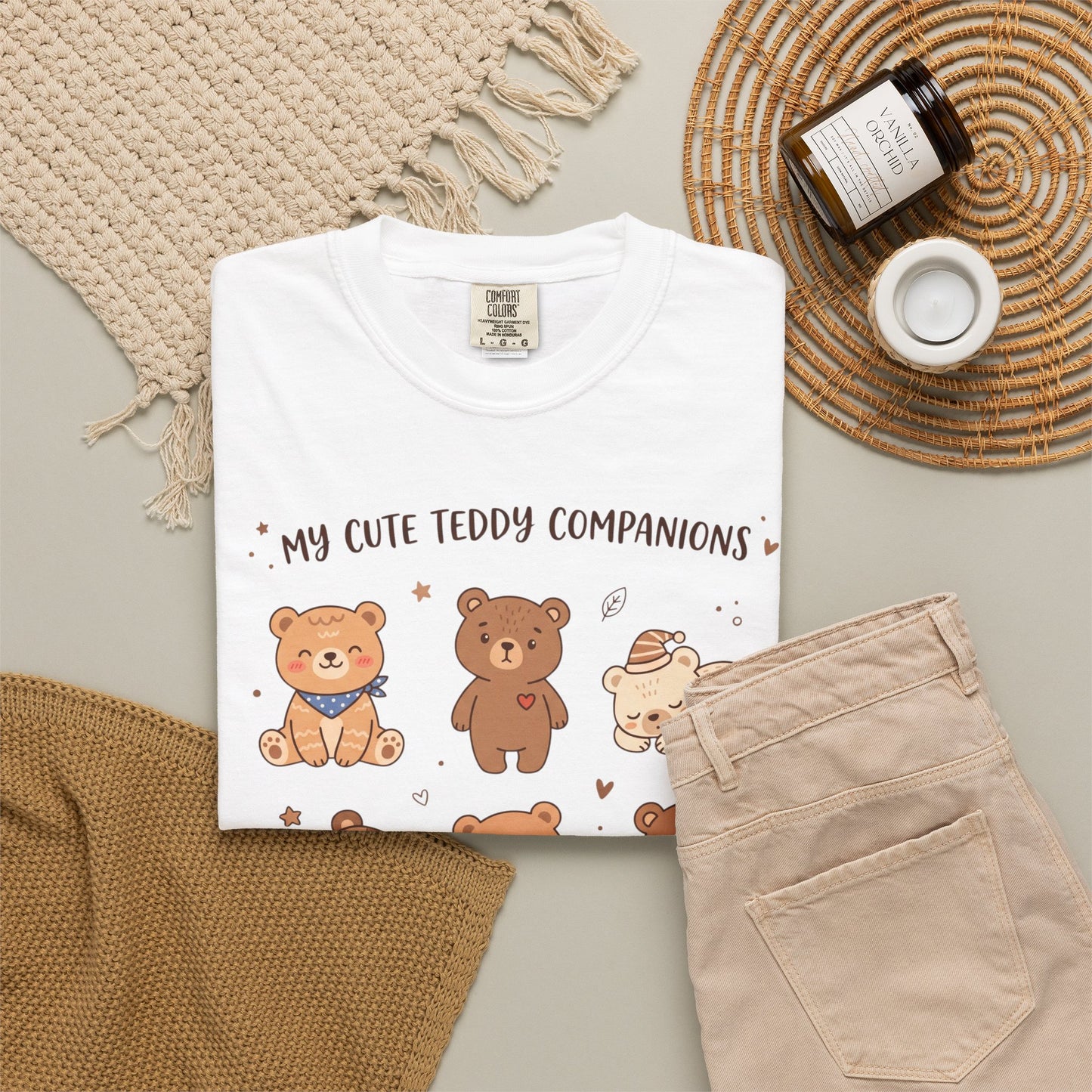 T-Shirt — Cute Teddy Companions Graphic Tee ("My Cute Teddy Companions — Little Warm & Cozy Friends")