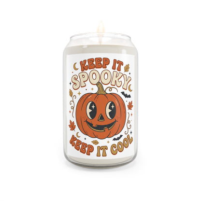 Keep It Spooky Keep It Cool Pumpkin Soy Candle — 13.75oz Halloween Scented Candle