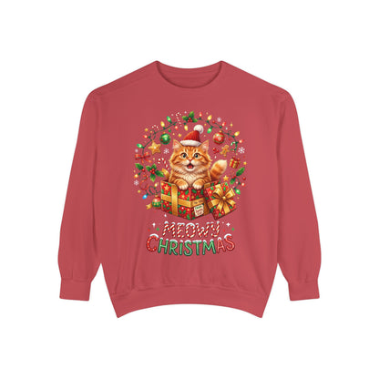 Meowy Christmas Cat Sweatshirt