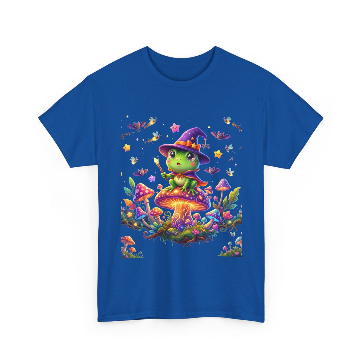 Cute Witch Frog T‑Shirt — Magical Mushroom Halloween Tee