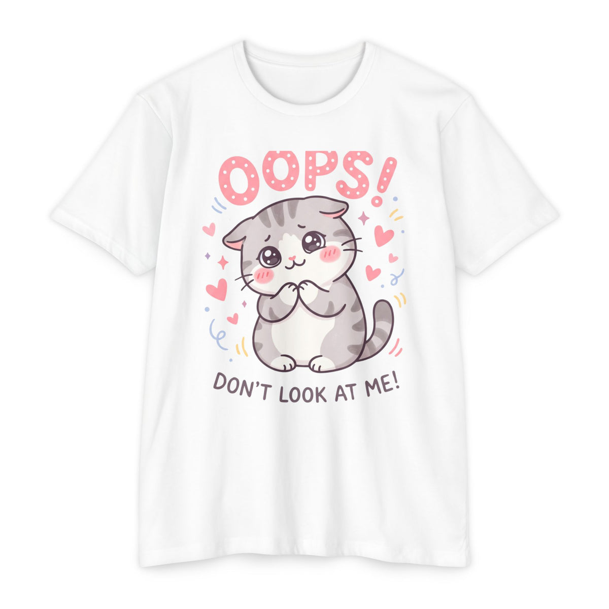 Oops! Cute Kitty Graphic T-Shirt — Adorable Cat Tee for Cat Lovers